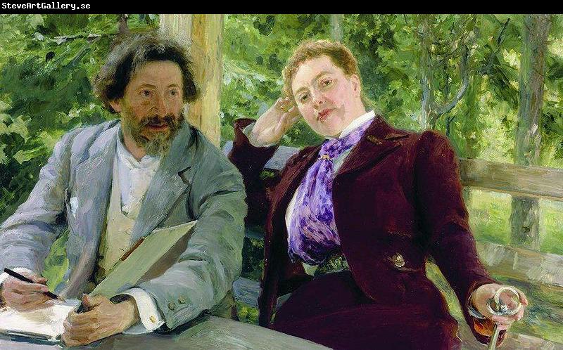 Ilya Yefimovich Repin Self portrait with Natalia Borisovna Nordman-Severova.